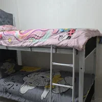 تخت دو طبقه با خوشخواب تک نفره و رو تختی