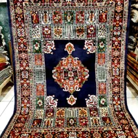 سه متری خشتی  کف ابریشم قشقایی گل ابریشم