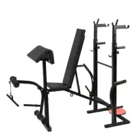 دستگاه بدنسازی همه کاره همراه با دمبل هالتر و وزنه