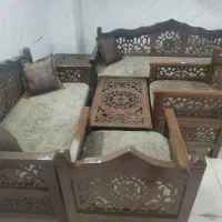 مبلمان 7 نفره سنتی|مبلمان خانگی و میز عسلی|سمیرم, |دیوار