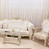پرده سالنی دانتل ترک همراه با آستری در حد نو