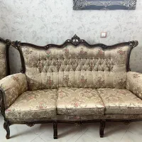 مبل استیل به همراه جلومبلی و عسلی