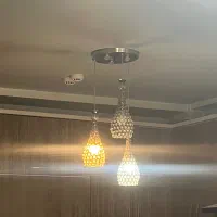 لوستر سه شعله همراه با هالوژن