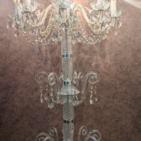 آباژور کنار سالنی کریستال ۳ طبقه ۸ شاخه لاله دار