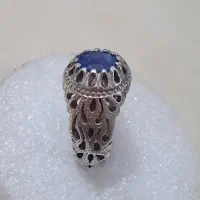 انگشتر یاقوت کبود با رکاب تمام دست ساز|جواهرات|تهران, شهرک طالقانی|دیوار