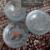 ظرف بلوری نو استفاده نشده تو کارتون هرکدام دودست|ظروف سرو و پذیرایی|بوئین زهرا, |دیوار