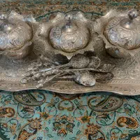 قندان سینی و قاشق