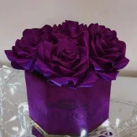 باکس گل مخمل روبانی شاین دار|گل مصنوعی|بیرجند, |دیوار