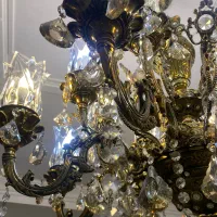 لوستر برنجی ۱۶ شاخه|لوستر و چراغ آویز|تهران, بیسیم|دیوار