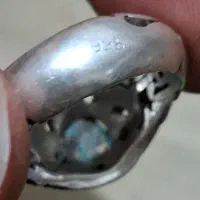 انگشترنقره۹۲۵ شجر عقیق فیروزه آمیتیست لعل باباقوری|جواهرات|اصفهان, کارلادان|دیوار