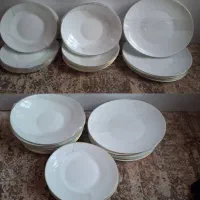 ارکوپال لب طلا و استیل و قابلمه نو