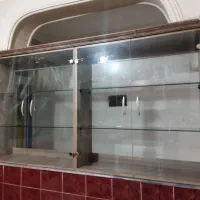 دو عدد کتابخانه (ویترین) ام دی آف وشیشه ای