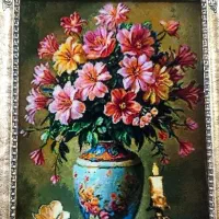 تابلو گل رخسار کد 27 دستبافت و ابریشم دار|تابلو فرش|تبریز, |دیوار