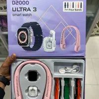 پک هدیه لاکچری D2000 ULTRA 3ساعت هوشمند،ایرپاد