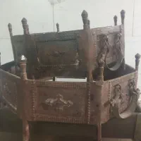 وسیله قدیمی مغل بایه برنجی سماور نفتی ذغالی
