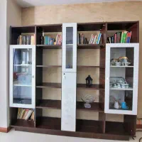 کتابخانه و بوفه|کتابخانه، شلف، قفسه‌های دیواری|کرج, فاز ۱ مهرشهر|دیوار