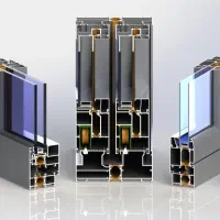 اجرای نمای کرتینوال و پنجره ترمال‌بریک