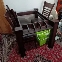 میز نهار خوری همراه چهار صندلی