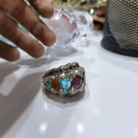 انگشتر هفت سنگ دست سازه نقره|جواهرات|مراغه, |دیوار