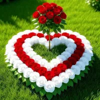 135 گل سفید قرمز به صورت عمده