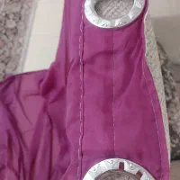 یک عدد پرده حریر ساده  و کتیبه