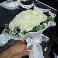 دسته گل عروس لاله و شیپوری و رز|گل مصنوعی|تهران, لاله زار|دیوار