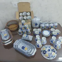سرویس کلکسیونی گل پنبه مناسب جهیزیه/پارچ پاشاباغچه