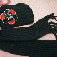 کلاه و شال گردن بافتنی