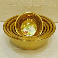 سرویس استیل لگن و ابکش طلایی یونیک|ظروف پخت‌وپز|چهاردانگه (تهران), |دیوار