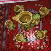 پارچ و لیوان سفالی