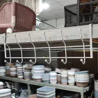 جالباسی پشت دری ۶شاخه روکشدار سفید|بندرخت و رخت‌آویز|مشهد, سجادیه|دیوار