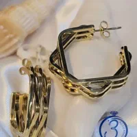 گوشواره استیل رنگ ثابت