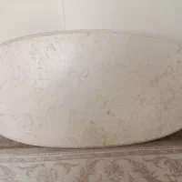 سنگ مرمر بیضی میز