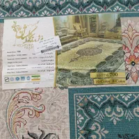 دو تخته فرش ۱۲ متری کاشان ۷۰۰ شانه طرح روژان آبی|فرش|یزد, |دیوار