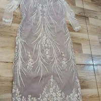 لباس مجلسی خواص و زیبا با پنل عربی سنگ دوزی شده