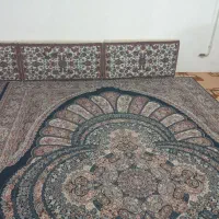 فروش دوجفت پشتی و یک جفت  فرش نه متری