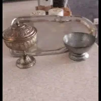 قندان و نقل خوری قدیمی و کاسه چهل کلید قدیمی