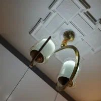 لوستر استیل رنگ برنز|لوستر و چراغ آویز|رباطکریم, رباطکریم|دیوار