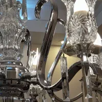 جفت لوستر نقره ای خیلی شیک