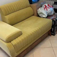 مبل ال (L) ۶ نفره تخت‌خواب‌شو، جیر نانو، تمیز