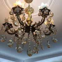 لوستر برنزی شش شعله