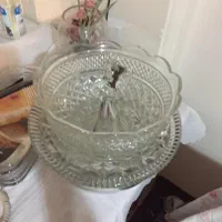 ظرف میوه خوری کریستال قدیمی