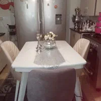 میزناهارخوری ۴نفره طوسی کرم