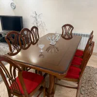 میز نهارخوری ۸ نفره همراه شیشه