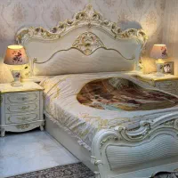 سرویس خواب دو نفره طرح کلاسیک + دو عدد اباژور