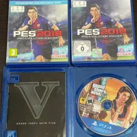 دیسک بازی pes 2018 و GTA V برای پی اس فور