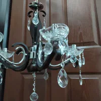 لوستر چوبی فلزی ۵ شعله|لوستر و چراغ آویز|تبریز, |دیوار