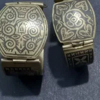 دوتا دستبند سباه قلم قاجاری عتیقه