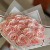 دسته گل روبانی