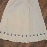 دامن کتان وارداتی گلدوزی تابستانه